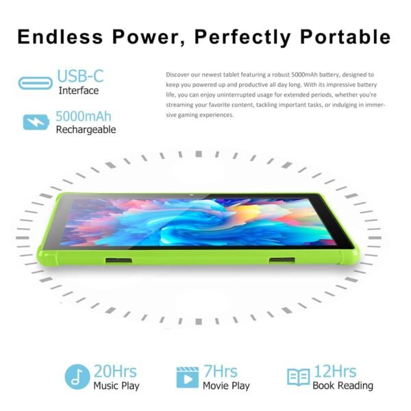 10.1 Inch Android 13 Tablet Kids Tablets: 6Gb + 64Gb, 1Tb Expandable | 2.0Ghz Octa-Core, Dual Cameras (5Mp+8Mp), Hd Ips Screen, Wifi 5, Bluetooth 5.0, Gms Certified, Pink