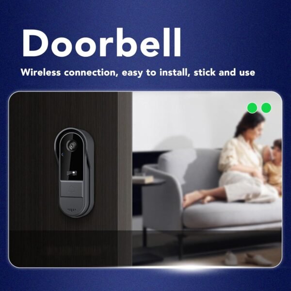 1080P Wireless Doorbell Video Camera, 2-Way Audio Included Chime, Video Doorbell Intercom System With 4.3 Inch Screen, Ip66 Waterproof, Indoor Outdoor Surveillance
