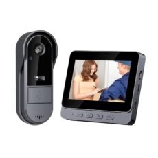 1080P Wireless Doorbell Video Camera, 2-Way Audio Included Chime, Video Doorbell Intercom System with 4.3 Inch Screen, IP66 Waterproof, Indoor Outdoor Surveillance