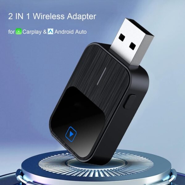 2 In 1 Wireless Carplay And Android Auto Adapter,2025 Upgrade Wireless Android Auto Adapter With Fast Stable 5Ghz Wifi Bluetooth For Iphone Ios 12+/ Android 11+