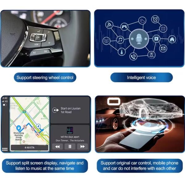 2-In-1 Wireless Carplay And Android Auto Adapter - Bluetooth Dongle For Car, Plug &Amp; Play, Easy To Install, Low Latency