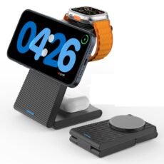 3 in 1 Wireless Charging Station Magnetic, Foldable Wireless Charger Stand for Multiple Devices, Wireless Charger for iPhone 16/15/14/13/12, Apple Watch 9/8/7/6/SE/5/4/3/2,...