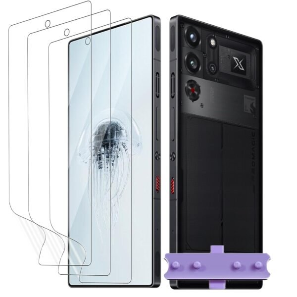 3 Pack Screen Protector For Redmagic 10 Pro/Pro+, Electro-Weideworld Self-Healing &Amp; Bubble Free Hd Clear Soft Tpu Protective Film, Case Friendly And Support Fingerprint Unlock