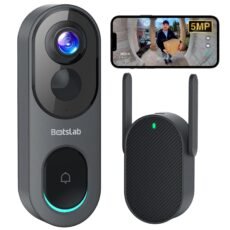 5MP Video Doorbell Camera Wireless, No Monthly Fee, 1:1 Head-to-Toe with 180° Angle, 210-Day Battery Life, 32GB Local Storage, 2.4/5G WiFi, Motion Detection, Easy Installation,...