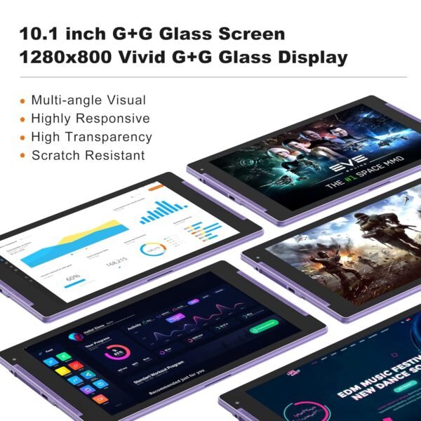 Android 12 Tablet, Tjd 10 Inch Tablets, 2Gb Ram 64Gb Rom 512Gb Expandable Storage Tablets Pc, Quad Core Processor, Wifi, Ips + Touch Screen, Large Battery, Bluetooth, 8.0Mp...