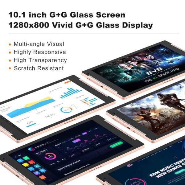 Android 12 Tablet, Tjd 10 Inch Tablets, 2Gb Ram 64Gb Rom 512Gb Expandable Storage Tablets Pc, Quad Core Processor, Wifi, Ips + Touch Screen, Large Battery, Bluetooth, 8.0Mp...