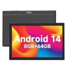Android 14 Tablet 10 Inch Tablet, DDR4 8GB RAM 64GB Storage Tablets, Support 1TB Expand 2MP+8MP Dual Camera 10 in Tab, WiFi6 Bluetooth 6000mAh Battery, 1280 * 800 10.1'' IPS HD...