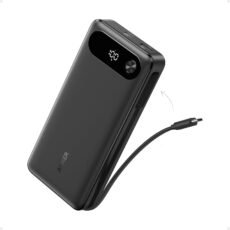Anker Power Bank, 20,000mAh Portable Charger with Built-in USB-C Cable, 87W Max Fast Charging Battery Pack for Laptop, 2 USB-C and 1 USB-A, for MacBook, iPhone 16/15 Series,...