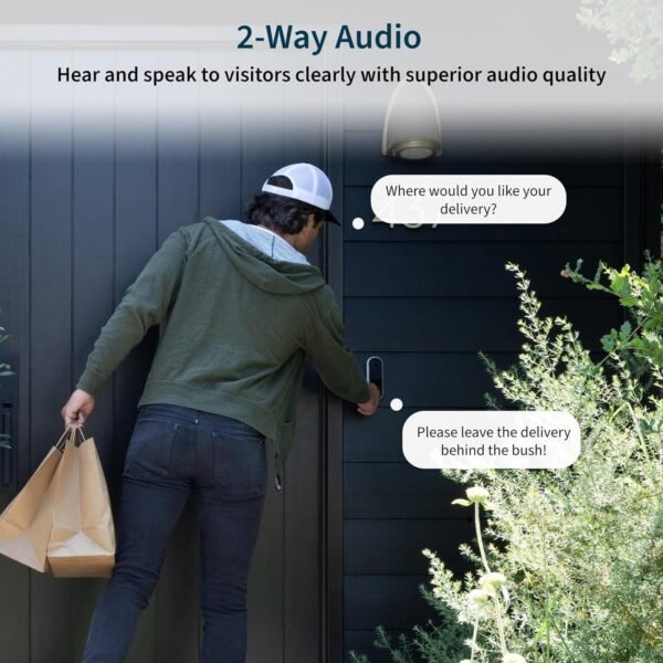 Arlo Video Doorbell 2K (2Nd Generation) – Battery Operated Or Wired Doorbell, Smart Wi-Fi, Two-Way Audio, Night Vision, Security Camera, Surveillance, White – Avd4001​