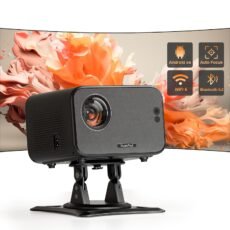 [Auto Focus & Android System] XuanPad Smart Mini Projector with WiFi and Bluetooth, 23000 Lumen Projector 4K Support, Auto Keystone, 3D Stereo Sound Outdoor/Home Projector with...