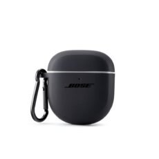 Bose Case Cover for Bose Earbuds, Protective Silicone Exterior, with Aluminum Carabiner Convenient Carrying - Triple Black One Size (881877-0010)
