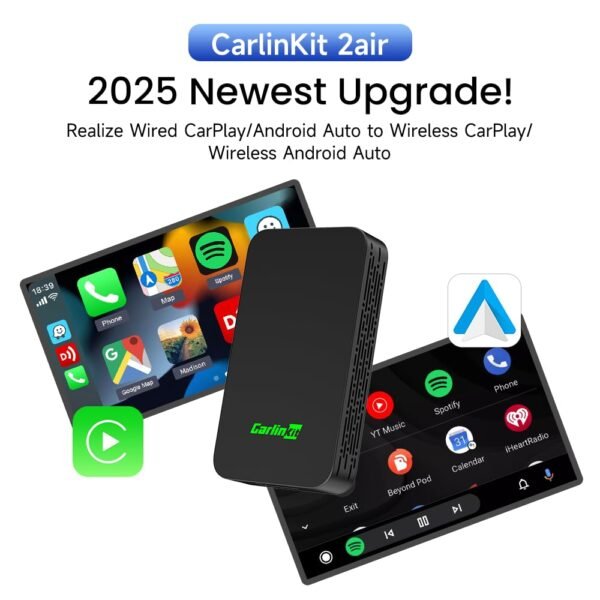 Carlinkit 5.0 Wireless Carplay And Android Auto Adapter, Plug &Amp; Play, Auto Connection, For Cars With Oem Wired Carplay And Android Auto