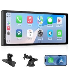 CARPURIDE 10.26 Inch Wireless/Wired Apple CarPlay, Android Auto and Mirror Link - 1600 * 600 IPS Touch Screen Portable Car Stereo, Bluetooth Audio, Siri, Navigation Car Screen...