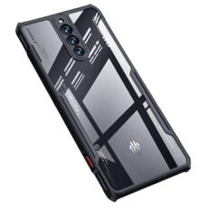Case for Red Magic 8 Pro/Red Magic 8S Pro, Hard PC + Soft TPU Cover, High Transparency, Clear Mobile Phone Case, Air Cushion Anti-Drop, No Yellowing - Black