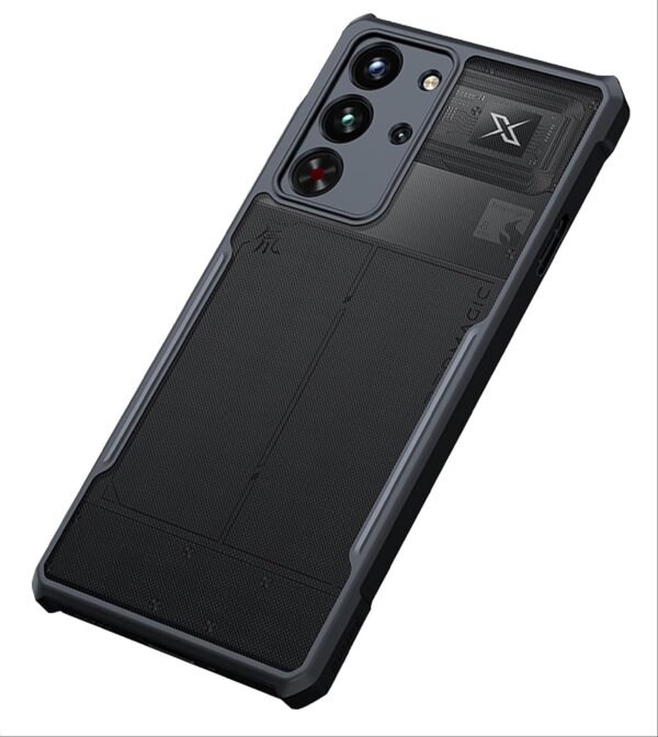 Case For Red Magic 8 Pro/Red Magic 8S Pro, Hard Pc + Soft Tpu Cover, High Transparency, Clear Mobile Phone Case, Air Cushion Anti-Drop, No Yellowing - Black