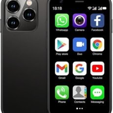 CatCalls Mini Smartphone Unlocked 4G Mobile Phone, 3.0 Inches, 32 GB Expandable up to 128 GB, Dual SIM Dual Camera, Android 10.0, Supports WiFi Bluetooth Backup Phone (XS15-Black)