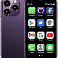 CatCalls Mini Smartphone Unlocked 4G Mobile Phone, 3.0 Inches, 32 GB Expandable up to 128 GB, Dual SIM Dual Camera, Android 10.0, Supports WiFi Bluetooth Backup Phone (XS15 Purple)