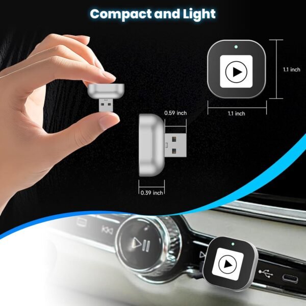 Cl322 Wireless Carplay &Amp; Android Auto Adapter – 2025 Upgrade Mini Design - Converts Oem Wired To Wireless, Plug &Amp; Play, Auto Reconnect, Compatible With Iphone 6+, Android 11+...