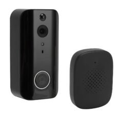 Cordless Video Doorbell Camera, 1080P HD View with Chime, Two Way Audio, PIR Motion Detection, IR Night Vision, Voice Conversion, Noise Reduction, Home Security System