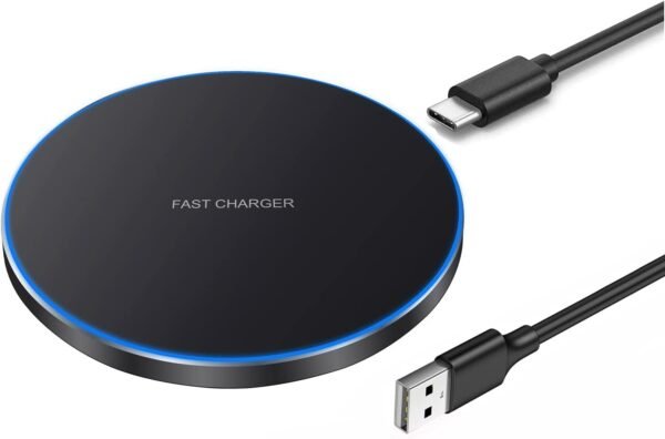 Fast Wireless Charging Pad Compatible With Iphone 16 15 14 13 12 11 Pro Max/13 12 Mini/Xr/Xs/X,Samsung Galaxy Z Fold/Flip,S24/S23/S22/S21/S20/Note 20,Pixel 9...