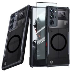 for ZTE Nubia Red Magic 10 Pro / 10 Pro+ Case, Ultra-Thin Lightweight Cover Soft TPU Bumper + Acrylic Back Military Grade Airbags Shookproof Drop Protection[1 Tempered...