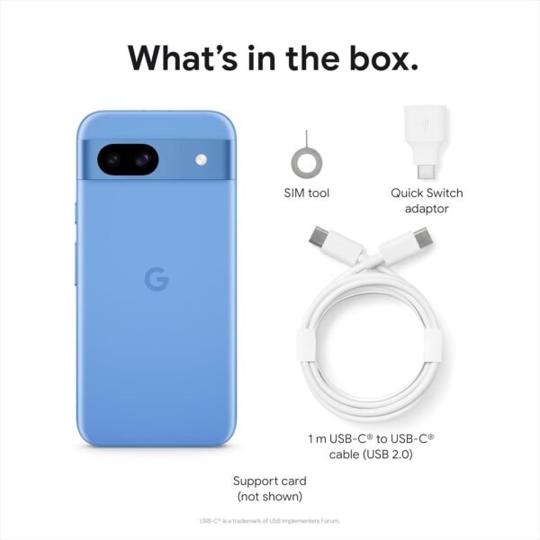 Google Pixel 8A Â€“ The Only Phone Engineered By Google With Industry-Leading Ai, That Makes It A Smarter And More Helpful Phone, At A Great Value. Battery And Super Actua...