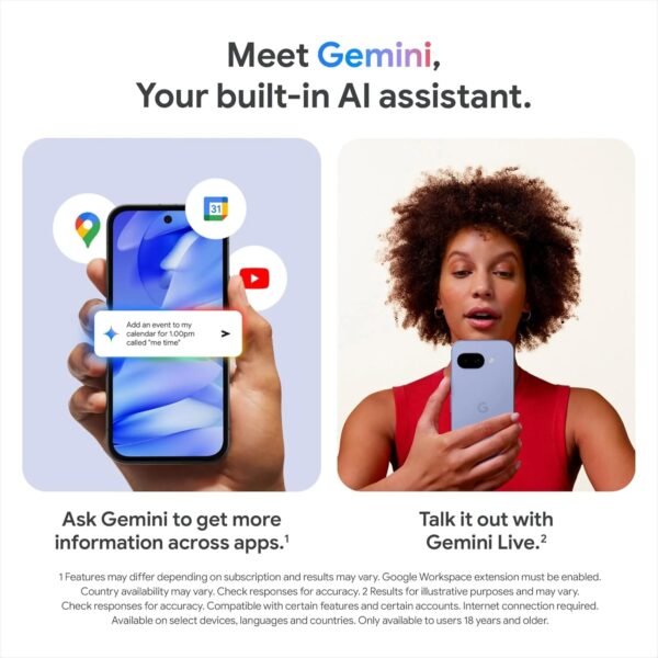 Google Pixel 9A 5G Smartphone, Oled Display, 8Gb Ram, 128Gb Storage, Iris, Dual Camera
