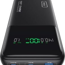 INIU 140W Power Bank, 27000mAh High Capacity Laptop Portable Charger, USB C in&Out Tablet Powerbank, Smart Digital Display Phone Charge Compatible with MacBook, iPad, iPhone 16,...