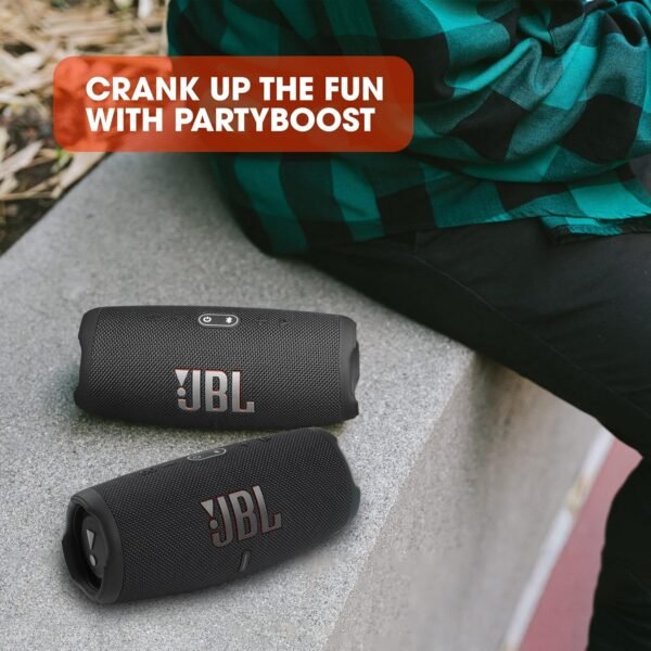 Jbl Charge 5 - Portable Bluetooth Speaker With Deep Bass, Ip67 Waterproof And Dustproof, 20 Hours Of Playtime, In Black