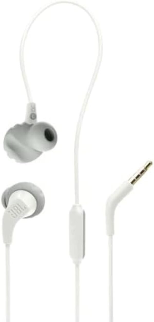 Jbl Endurance Run 2 Wired, Fliphooktm, Never Hurt. Never Fall Out, Sweatproof, Hands-Free Calls, Magnetic Buds, White