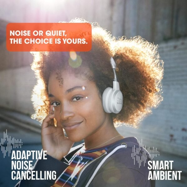 Jbl Live 460Nc, Jbl Signature Sound, Keep The Noise Out, Or In. You Choose, Get Help Just By Using Your Voice, Up To 50 Hours Of Battery Life With Anc Off, Hands-Free, Perfect...