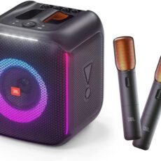 JBL PartyBox Encore, Amazing JBL Original Pro Sound, A Light Show That syncs to The Beat, Up to 10 Hours of Play time, IPX4 Splash Proof, Digital Wireless mics, Black