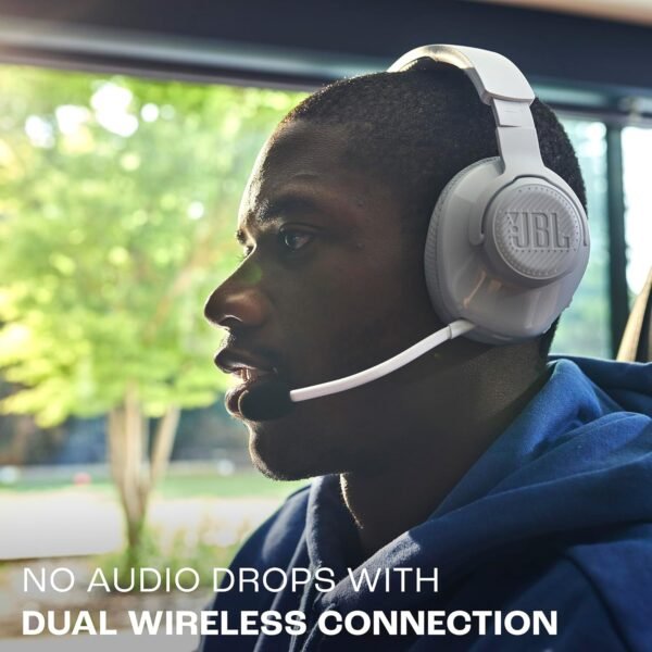 Jbl Quantum 360 Wireless, Never Miss A Moment With Dual Wireless Connection, Live The Game With Jbl Quantumsurround Sound Signature, Breathable Fabric Ear Cushions For Marathon...