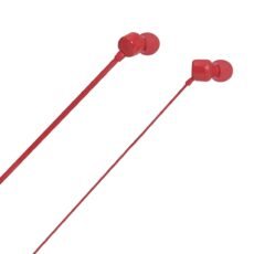 JBL Tune 110, JBL Pure Bass Sound, 1-Button Remote with Microphone, Tangle-Free Flat Cable, Red
