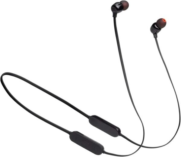 Jbl Tune 125Bt, Jbl Pure Bass Sound, Bluetooth 5.0​ For Lossless Quality, 16-Hour Battery Life With Speed Charge, Magnetic Cable Management, Multi-Point Connection, Black