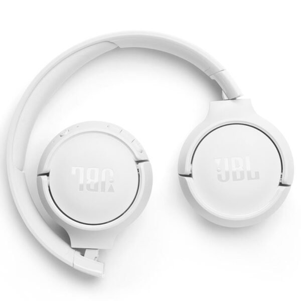 Jbl Tune 520Bt, Jbl Pure Bass Sound, Wireless Bluetooth 5.3 Technology, Customize Your Listening Experience, Up To 57H Battery Life And Speed Charge (5Mins = 3H), White