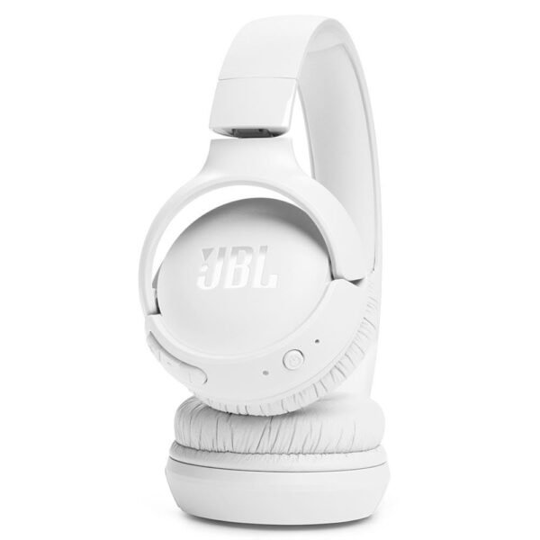 Jbl Tune 520Bt, Jbl Pure Bass Sound, Wireless Bluetooth 5.3 Technology, Customize Your Listening Experience, Up To 57H Battery Life And Speed Charge (5Mins = 3H), White