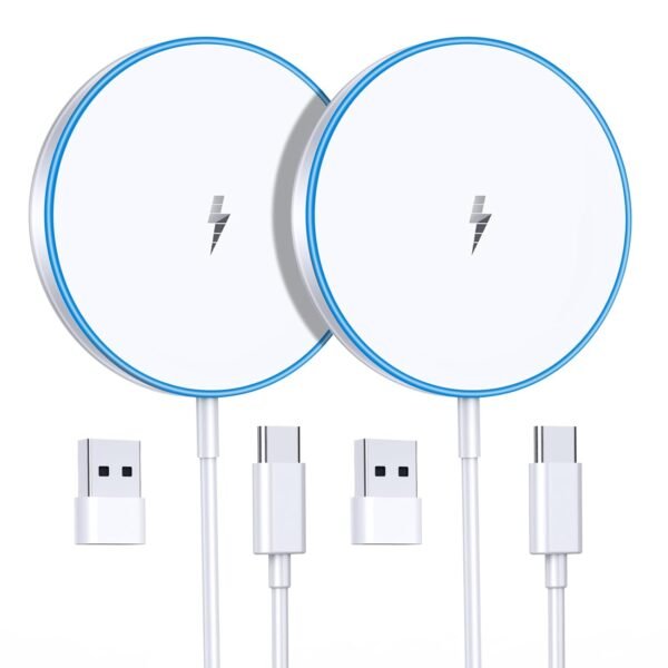 Magnetic Wireless Charger 15W Mag-Safe Charger For Iphone 16 Pro Max/16 Pro/16/16 Plus/15/14/13/12 Series Airpods 3/2/Pro/Pro 2 Led Magnet Charging Pad Induction Chargers With...