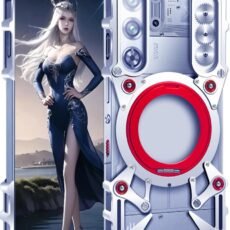 Metal Case for Nubia Redmagic 10 Pro, Cover for Red Magic 10 Pro+ Cellphone, Border Mobile Phone Shell, Bracket -Silvery