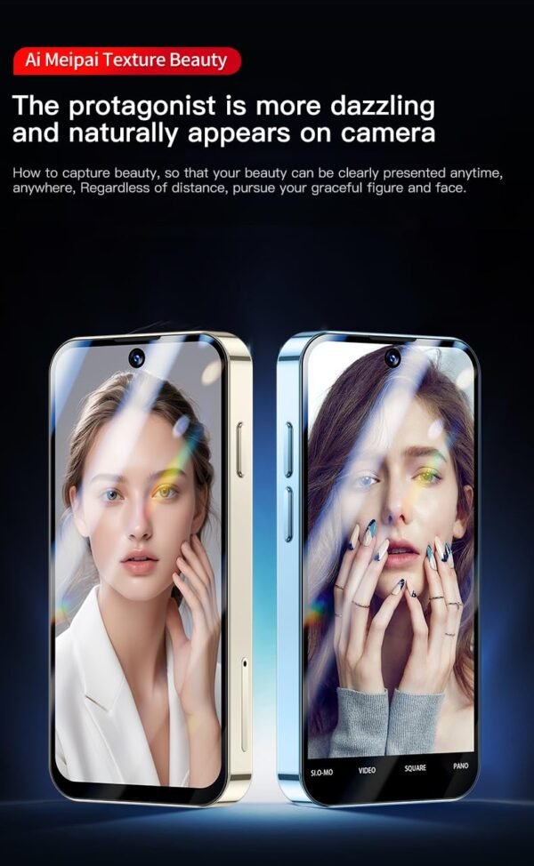 Mini Mobile Phone 4G Smartphone, 3.88 Inch Full Screen Smartphone Android 12, Dual Sim, Face Recognition, Gps, Otc,Google Play Unlocked Phone (Beige, 64, Gb, Gb, 4)