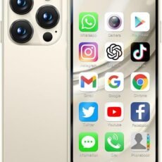 Mini Mobile Phone 4G Smartphone, 3.88 Inch Full Screen Smartphone Android 12, Dual SIM, Face Recognition, GPS, OTC,Google Play Unlocked Phone (Beige, 32, GB, GB, 3)