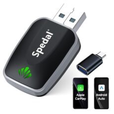 Mini Wireless CarPlay & Android Auto Adapter - 2-in-1 Plug & Play Dongle for iPhone/Android, Convert Wired to Wireless, USB-A/C Support (2016+ Cars)