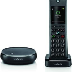 Motorola AXH01 AX Series Smart Cordless Phone and Answering System with Built-in Alexa (1 Handset)