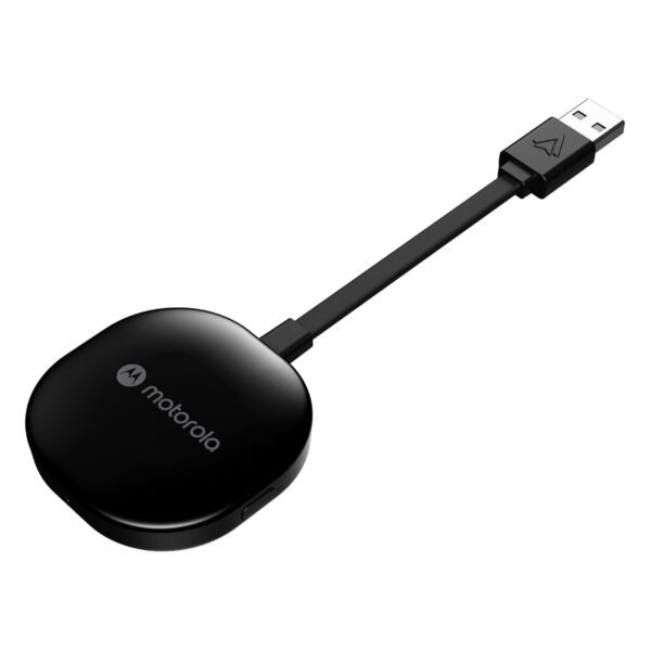 Motorola Ma1 Wireless Android Auto Car Adapter – Easy Setup, Instant Connection, Usb Plug-In With Secure Gel Pad