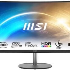 MSI PRO MP341CQ 34" UltraWide Business Monitor, WUQHD 3440x1440, 1500R Curved, IPS, Frameless, 100Hz, 1ms, Tilt Compatible, HDR Ready, 2xHDMI&DP Port, Built-in Speakers, VESA,...
