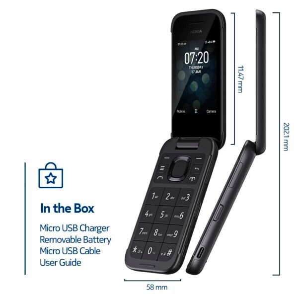 Nokia 2780 Flip | Unlocked | Universally Compatible With All Mobile Carriers | Black