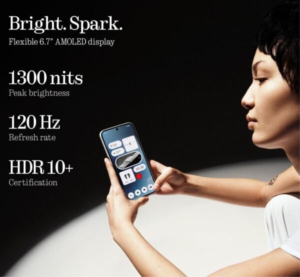 Nothing Phone (2A) 5G 128Gb Storage + 8Gb Ram Black, 6.7 Inch, Ip54, 5,000 Mah Capacity, Unlocked Nothing Os 2.5 Smartphone