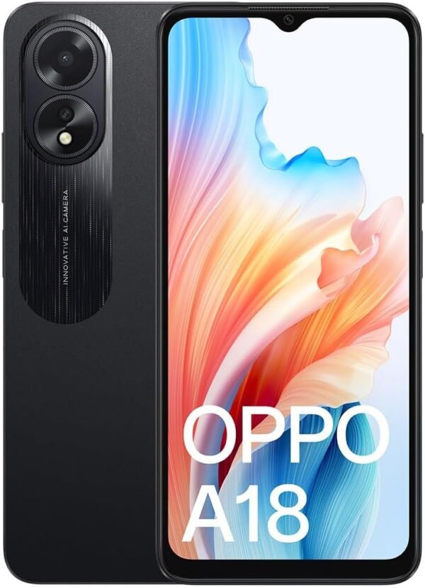 Oppo A18 - Black (Cph2591Au Black)**, 6.56&Quot;, Hd+, 90Hz, 4Gb/128Gb, 8Mp/5Mp, Dual Sim, 5000Mah,2Yr