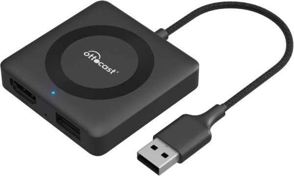 Ottocast Car Tv Mate Pro Wireless Carplay Adapter - Compatible With Fire Tv Stick Converter For Car - Compatible With Set Top Box, Switch - Hdmi To Usb Converter For Oem Carplay...