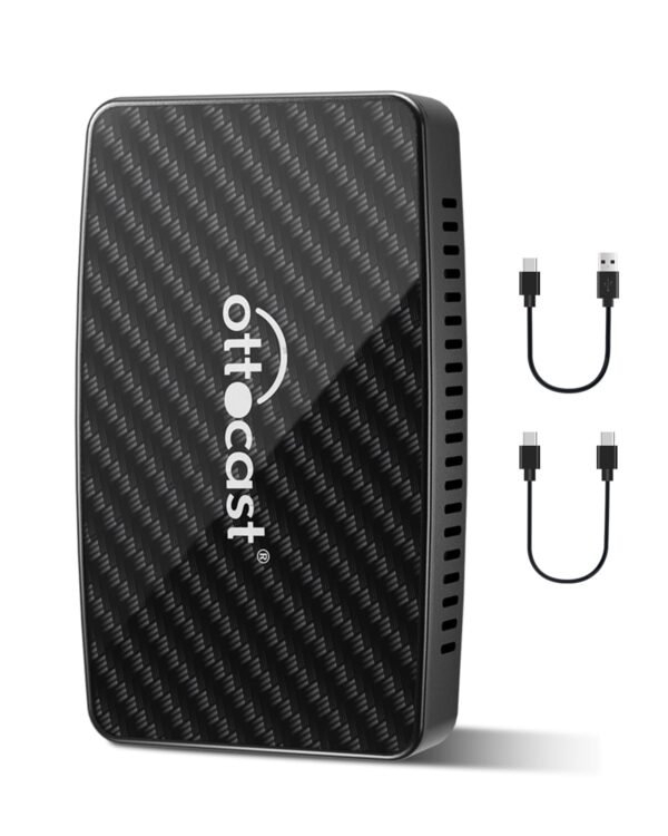 Ottocast Play2Video Pro, Android Carplay Ai Box &Amp; Wireless Carplay Adapter &Amp; Wireless Android Auto Adapter 3 In 1, Built-In Youtube, Netflix, Iptv, Tiktok, Prime Video, 5 Video App